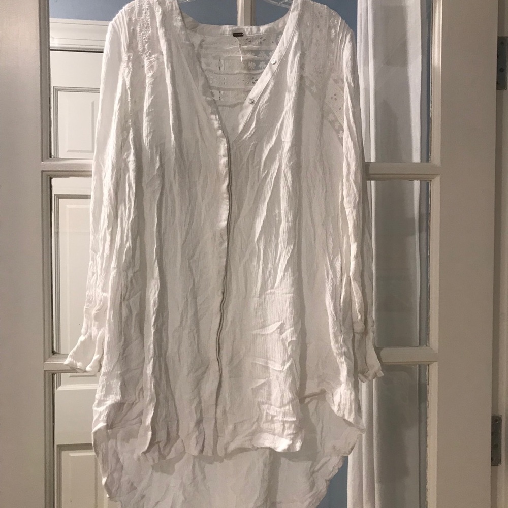 Free People white button down dress/tunic
